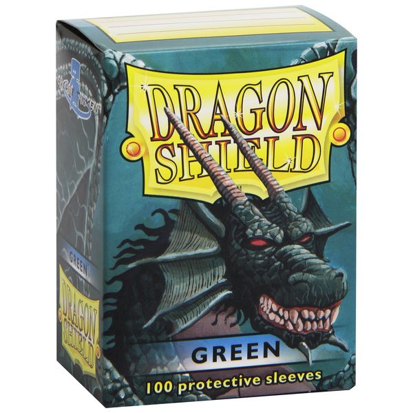 Dragon Shield Standard Size Card Sleeves – Classic Green 100 CT - MTG Card Sleeves are Smooth & Tough - Compatible with Pokemon, Yugioh, & Magic The Gathering Card Sleeves