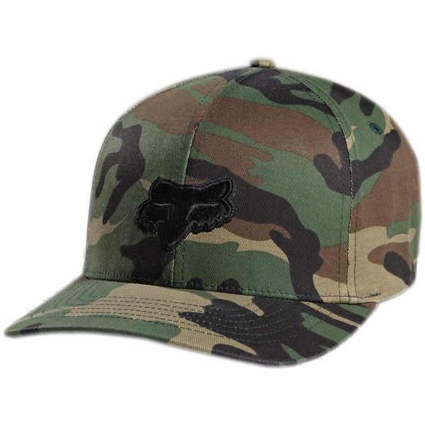 Fox Racing mens Legacy Flexfit Hat Baseball Cap, Camo, Small-Medium US