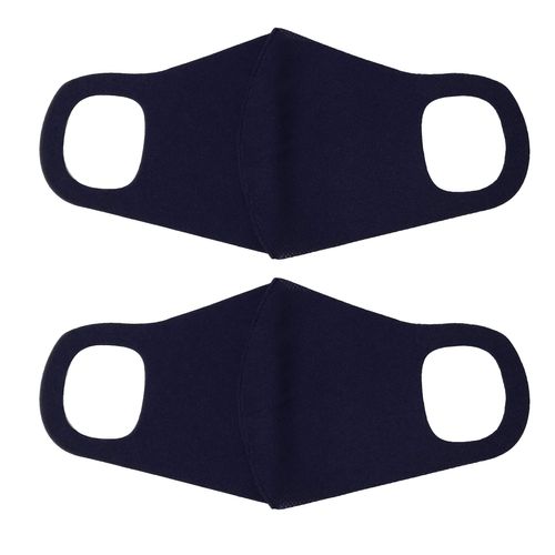 Edoten UV Protection, Faceware, Polyester, Sweat Absorbent, Quick Drying Material, Dry Mesh, Washable and Reusable, 3D Mouse Cover, Cloth Mask, Set of 2, 167 Metro Blue, Unisex