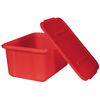 School Smart Storage Bin with Non-Snap Lid, 15 Quart, Red