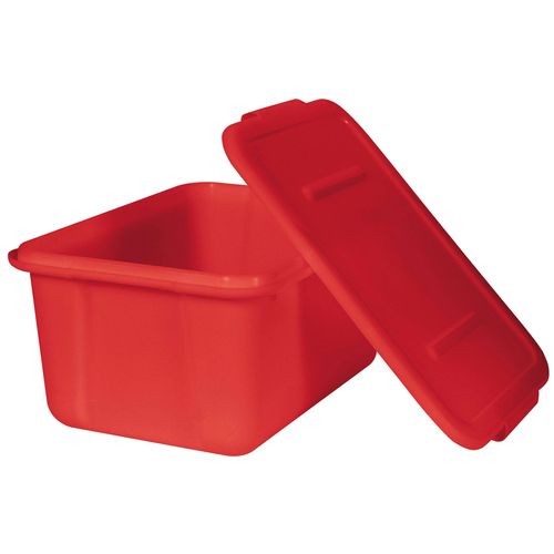 School Smart Storage Bin with Non-Snap Lid, 15 Quart, Red
