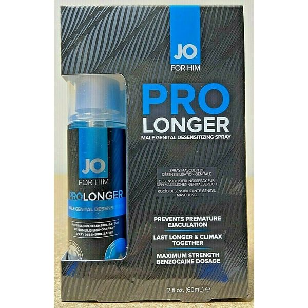 Jo Prolonger Max Strength Genital Desensitizing Delay Spray w/ Benzocaine 2 oz.