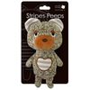 Super Cat Striped Peeps Bear Dog Toy