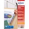 Avery Pocket Divider – Assorted Transparent Colours 12 Nails a4+ Transparent