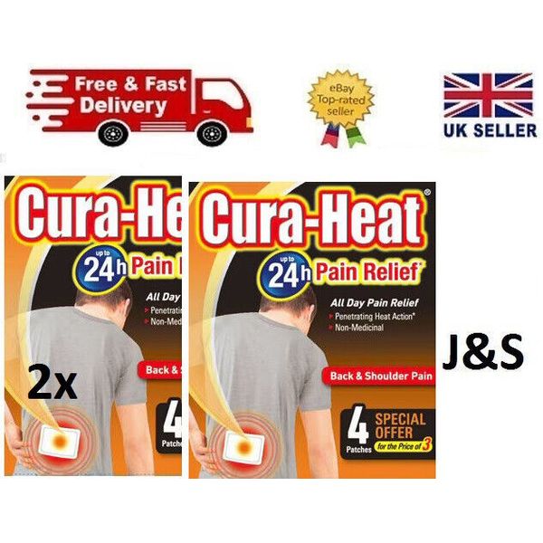 2 x Cura Heat Back & Shoulder Pads 3 + 1