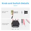 PWM DC Motor Speed Controller, DC 9V-60V & 10A Rated Brush Motor Stepless Speed Controller with Forward-Brake-Reverse Switch & Ajustable Potentiometer