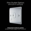 BG Electrical Unswitched Fused Connection Unit with Flex Outlet