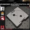 ComMarker Diamond Leather Hat Patch Jig | Fiber Laser Engraving Template, SVG