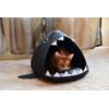 Cat Bed Cave from wool Shark shape, Cat house