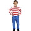Childrens Red & White Striped Long Sleeve T-Shirt