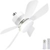Whisper Quiet Light Socket Fan with Turbo Airflow - Easy Screw-In Installation