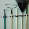 Garage Bar 36 In. Adjustable Wall Mount w/ 5 Rubber Grip Hooks