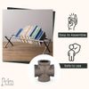 PRIM PIPEWORKS 3/4“ Cross, Natural, Malleable Iron Pipe Fitting for Home Decor projects; QTY 4