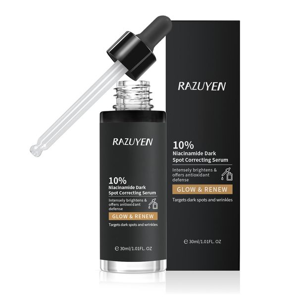 RAZUYEN 10% Niacinamide Serum, Panthenol, Arbutin Face Serum to Help Improve Uneven Skin Tone and Soothing Skin, Hydrating Serum for Radiant Skin, 30 ml