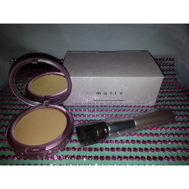 Mally Perfect Skin Illuminating Refiner  ( tan/rich ) 0.26 oz nib refinder-brush