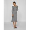 Vila Female Midi Skirt Knitted, Medium Grey Melange