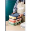 Egg Storage Case, Rectangle Egg Case for Refrigerator, Egg Holder, Egg Protective Case, Egg Stocker, Egg Kesu Fridge, Compact, Drawer Box, Durable, 18 Piece Storage Box (White)