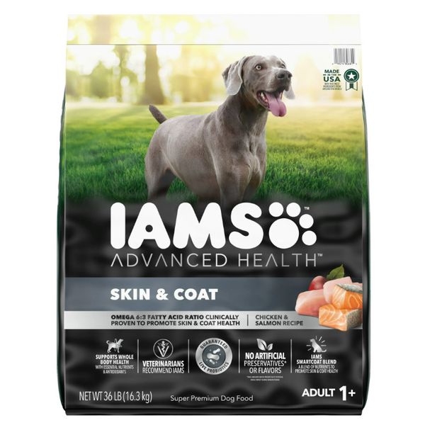 IAMS Advanced Health Skin & Coat Adult Dry Dog Food Chicken and Salmon 36lb