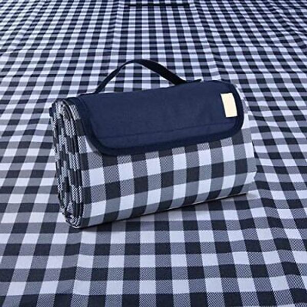 Outdoor Picnic Blanket Foldable Waterproof Sand Beach Mat Large 80x60in Beach...