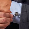 BRERA 67 Men's Silver Button Covers with Initials N