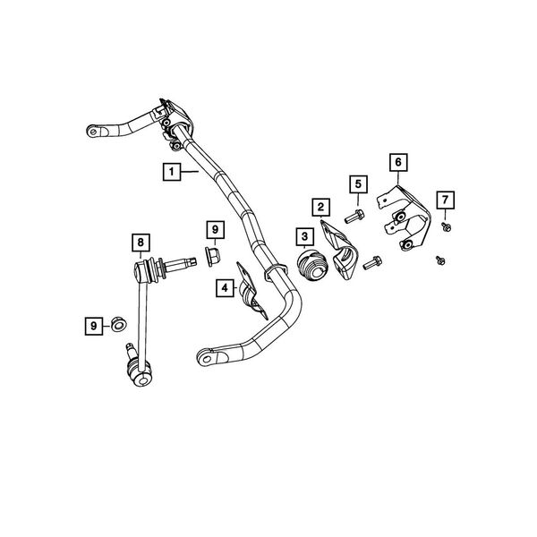 Mopar 6808 0741AA, Suspension Stabilizer Bar Bushing