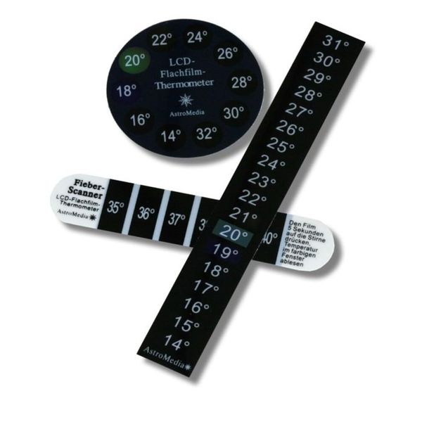 LCD Flat Film Thermometer Set of 3