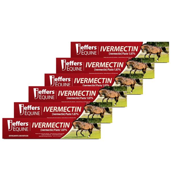 Jeffers Ivermectin Horse Dewormer | 6 Doses | Gel Dewormer for Horses