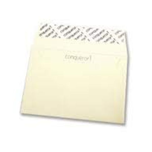 50 C6 (¼ A4) Conqueror Envelopes Cream Wove Superseal Smooth