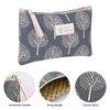 Canvas Cosmetic Bag, 2 PCS Portable Women Purses, Printed Makeup Bag Pouch Multifunctional Travel Toiletry Bag with Zipper for Cosmetics Keys Cards