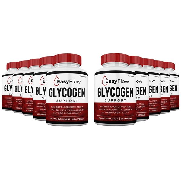 EasyFlow Glycogen Support Pills, Easy Flow  Capsules Blood Support (10 Pack)
