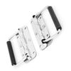 Wohlstand 2 Pcs Metal Chest Handle,Handle Lifting110*41mm,Puller Boxes Chest Handle,Chest Ring Pull Handle,Stainless Steel,Silver,for Toolbox Replacement,Storage Boxes