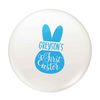 Flox Creative Small 25mm Pin Badge Personalised First Easter Blue Bunny
