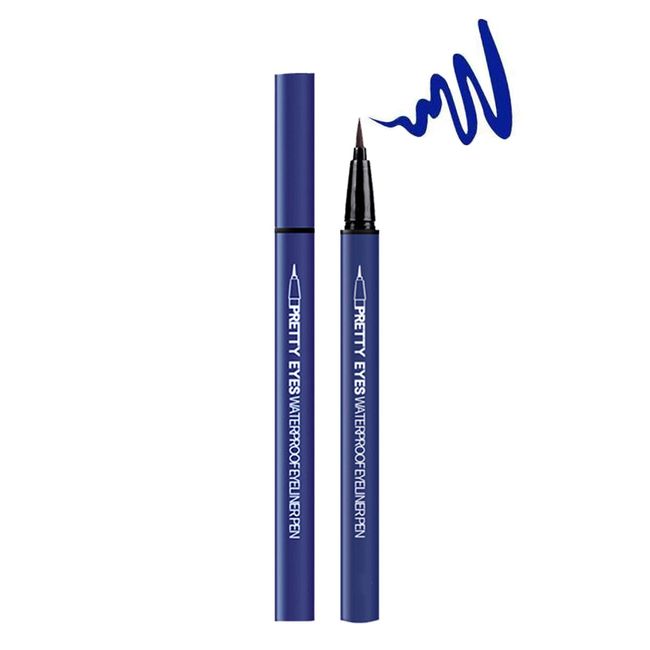 Blue Eyeliner - Eye Liner Pencils Waterproof Liquid Eyeliner All Day Long-Lasting Eye Liners, Highly-Pigmented Colourful Eyeliner For Eye Makeup Tools