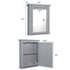 Bathroom Mirror Cabinet Wall Mounted Adjustable Shelf Medicine Grey