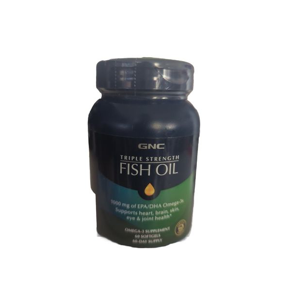 GNC - Triple Strength Fish Oil 1000 MG - 60 Day Supply  Exp 06/2024+