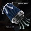 3" 76mm High Flow Inlet Dry Air Filter Cold Air Intake Cone Replacement Blue