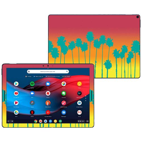 MightySkins Skin Compatible with Google Pixel Slate 12.3" (2018) - Sherbet Palms | Protective, Durable, and Unique Vinyl Decal wrap Cover | Easy to Apply, Remove, and Change Styles | Made in The USA