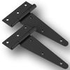 ENN LLC Door Hinge, T-Shape, Black, Set of 2 (6")