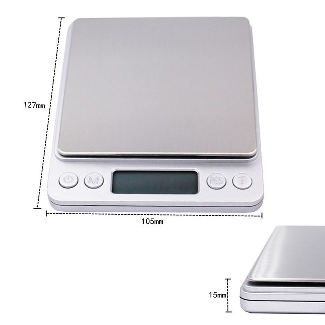 Food Scale Kitchen Scale 500g/0.01g Jewelry Weight Gram Scale with