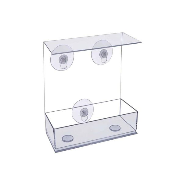 Window Bird Feeder Wild Table Hanging Suction Perspex Clear Viewing Seed Nut