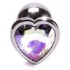 Ann Summers Small Heart Metal Butt Plug Silver
