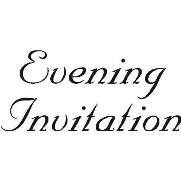 Art Stamps Evening Invitation Fun Art Stamp, Black