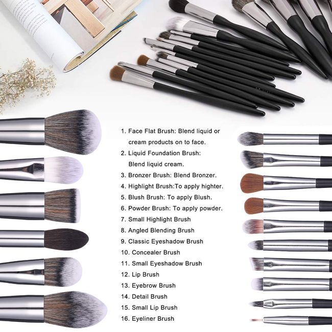 BS-MALL Makeup Brushes Premium Synthetic Foundation Powder Concealers Eye Brush