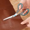 Asdirne Scissors, Kitchen Scissors with Sharp Stainless Steel Blades and Soft Handles, Multifunctional Scissors Set, 3PCs, Blue/Grey