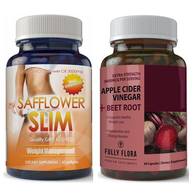 Safflower Oil Slim Apple Cider Vinegar Beet Root Weight Management Supplements