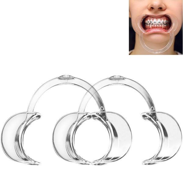 Dental Mouth Opener 2-Pack - C-Shaped Cheek Retractor for Teeth Whitening and Dental Procedures, Dentist Tools for Adults