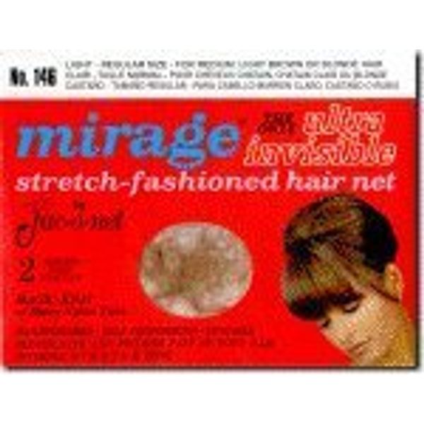 Jac-O-Net Mirage Ultra-Invisible Hair Net, Light,2 Net Per Pack [Pack of 12]