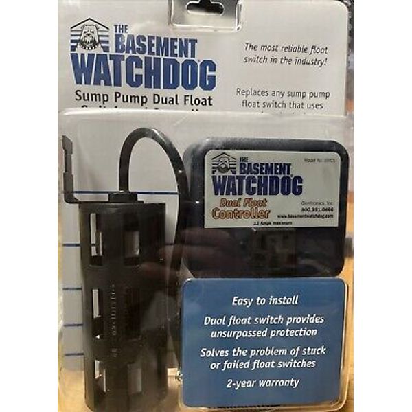 The Basement Watchdog BWC1 Sump Pump Dual Float Switch w/Controller, Squeeze Box