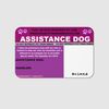 Assistance Dog Law Card in Purple with QR Code