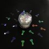 Shining Men Funny Shapes Special Shaped Nail Decorations Shaped Sequins Nail Supplies Holiday Gift Decorations Figure Model Decorations DIY Handmade Decoration Accessories 1 Pack 10g -PenisC22